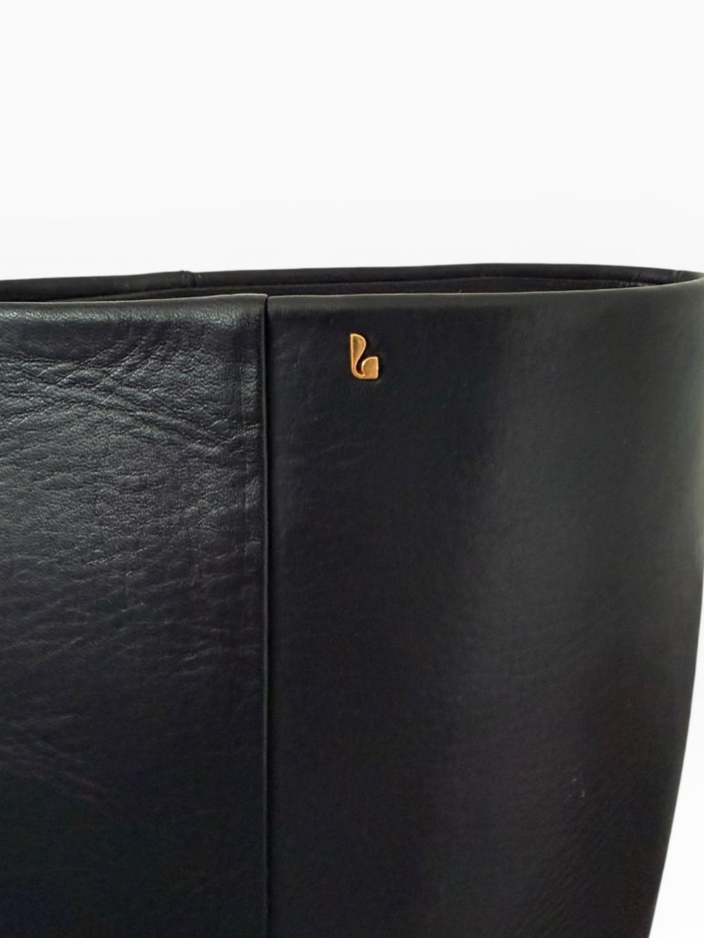 Larroude Cindy Hi Boot In Black Leather NWT - Picture 7 of 15